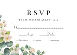 Botanical & White Flowers - RSVP card